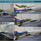Water Cannon 8 in 1 Turbo Water Spray Gun for Car Washing, Gardening Home Cleaning with inbuilt Soap Dispenser Tank